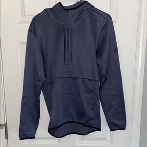 Adidas Blue Crew Neck Sweatshirt with Minimalist Design